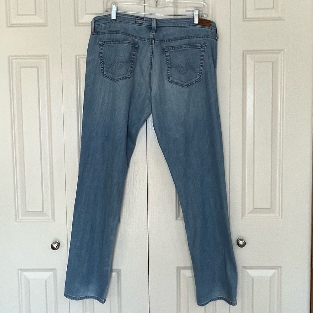 AG The Stevie Slim Straight Jeans Women's Light Wash Size 31 Made In USA Premium - Picture 3 of 8